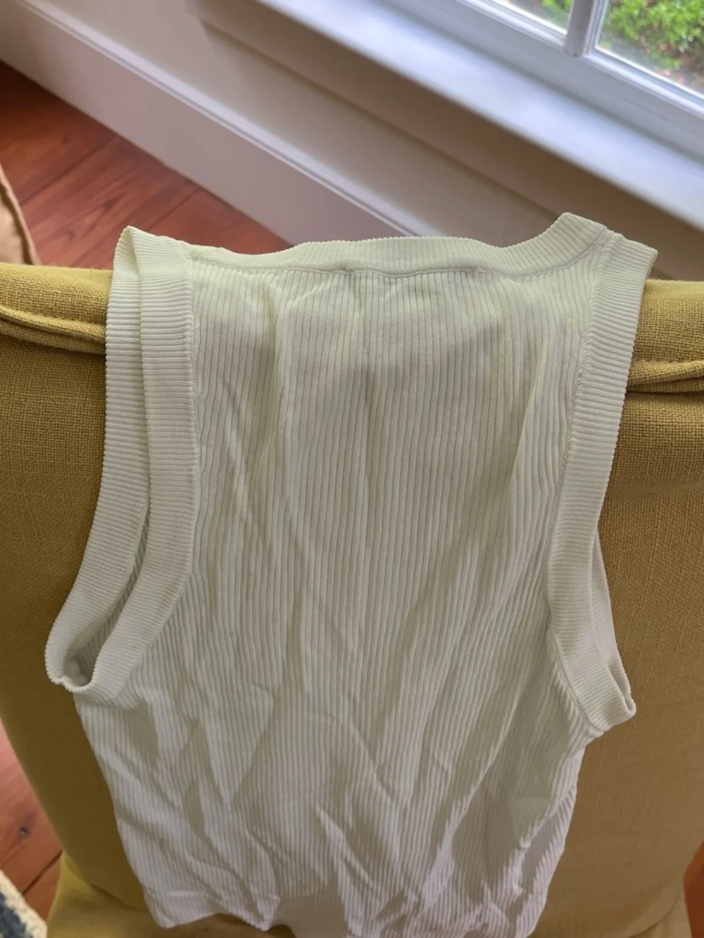 Zara Ribbed Tank Top in Off-White